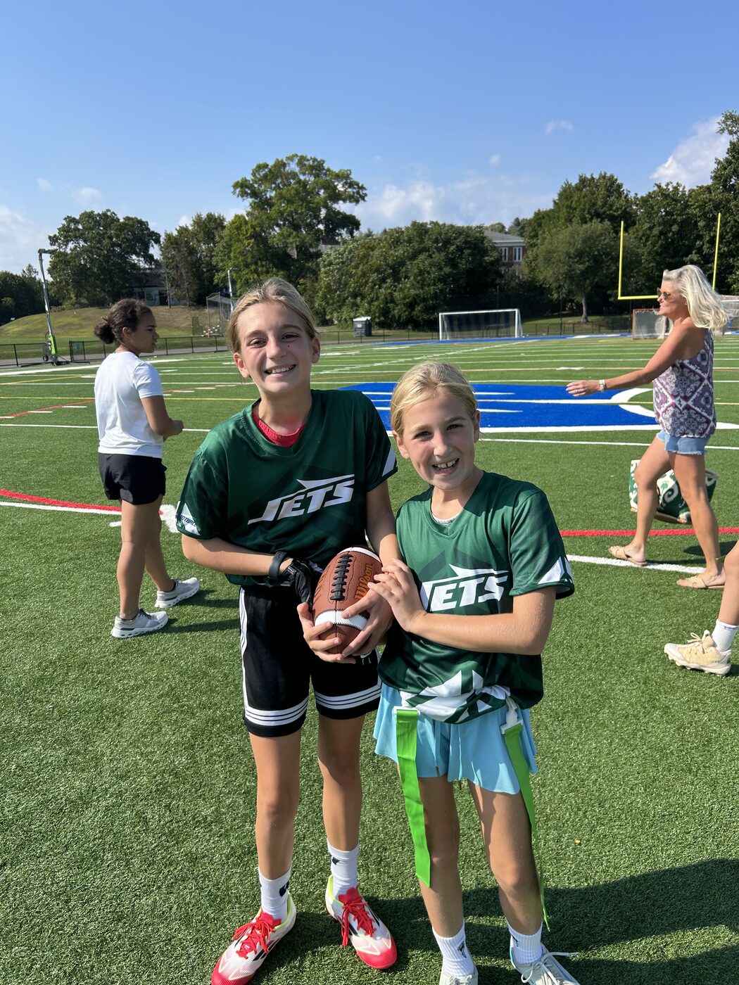 Game day · NFL FLAG jerseys — Westport PAL girls flag football